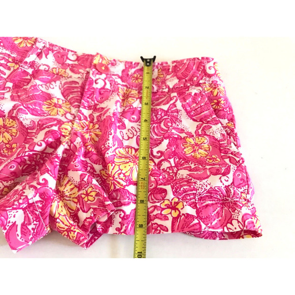 Lilly Pulitzer | Chum Bucket Print Womens Size 0 Pink Shorts - Picture 6 of 8
